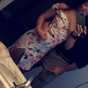 Floral off the shoulder dress!